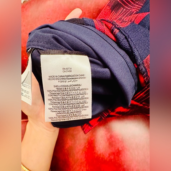 BCBGMAXAZRIA Averie Red, White and Blue Fitted Sleeveless Sheath Dress, Size 2 - Picture 8 of 13